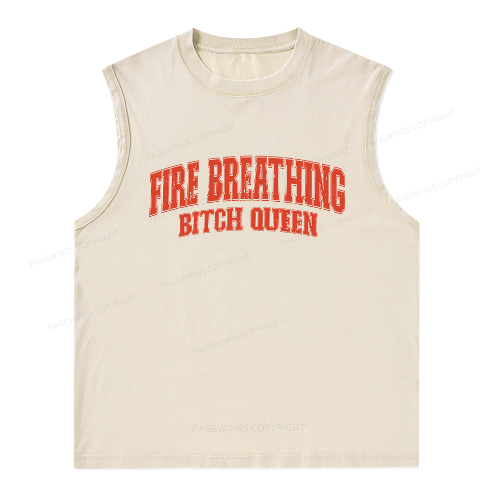 Pagewings Bookish Queen Unisex Washed Tank Top