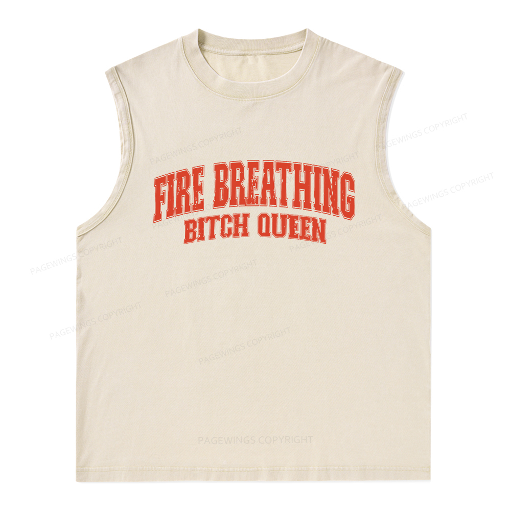 Pagewings Bookish Queen Unisex Washed Tank Top