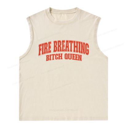 Pagewings Bookish Queen Unisex Washed Tank Top