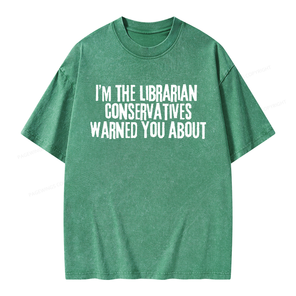 Pagewings I'm The Librarian Unisex Washed T-shirt