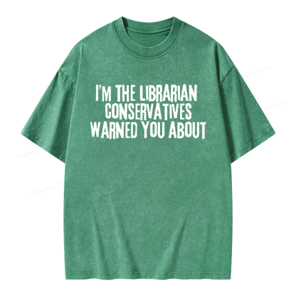 Pagewings I'm The Librarian Unisex Washed T-shirt