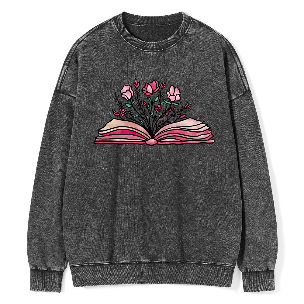 Pagewings Booktrovert Definition Funny Book Lover Png Washed Sweatshir