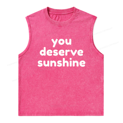 Pagewings You Deserve Sunshine Unisex Washed Tank Top