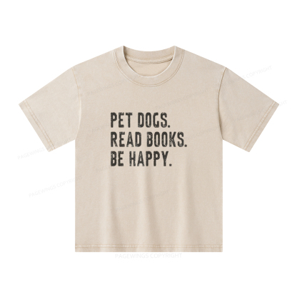 Pagewings Book Sweatshirt Book Lover Gift Unisex Kids Washed T-shirt
