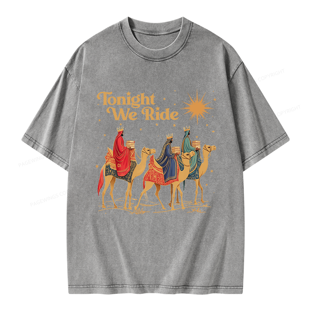 Pagewings Tonight We Ride Unisex Washed T-shirt