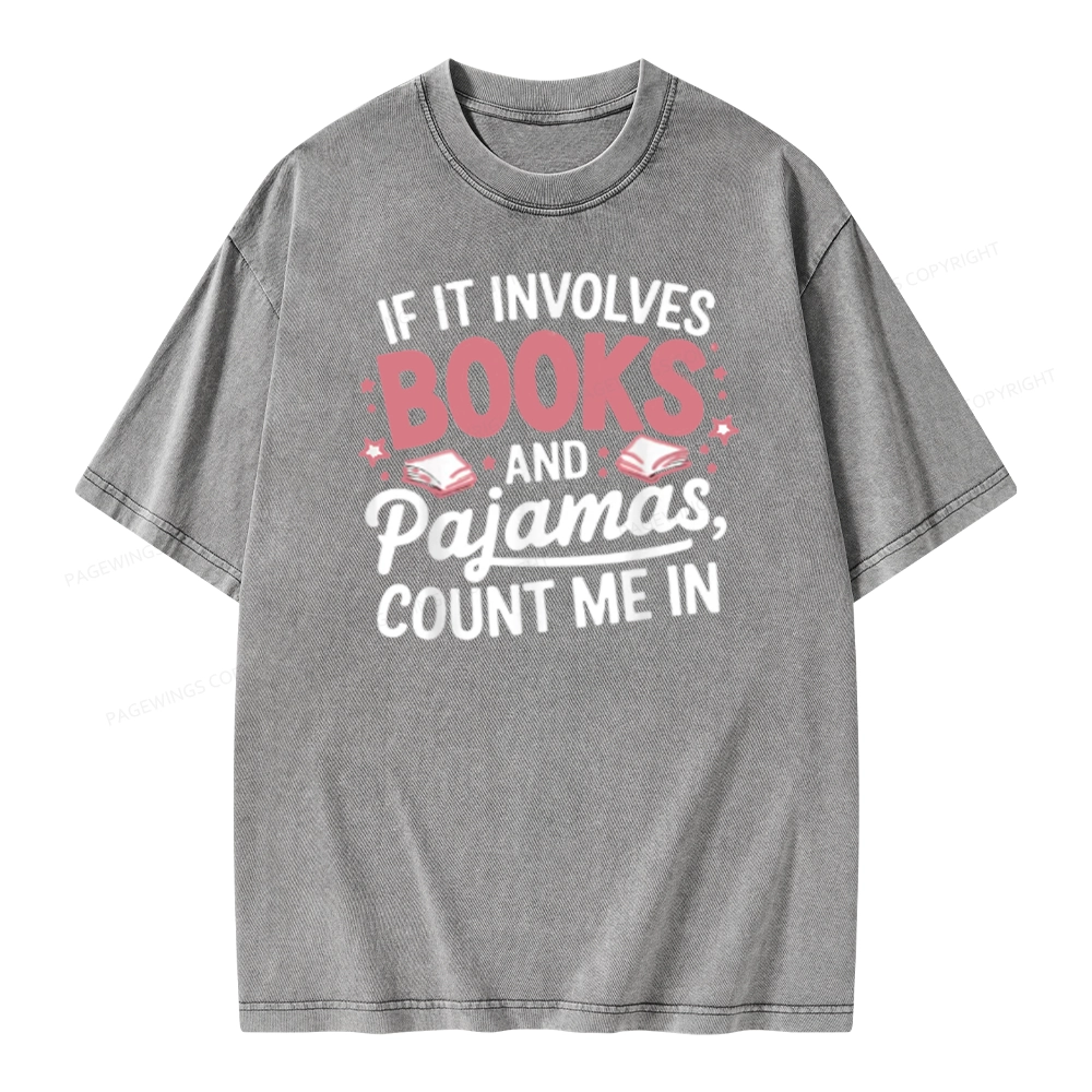 Pagewing  Lover Funny Book Reading Unisex Washed T-shirt
