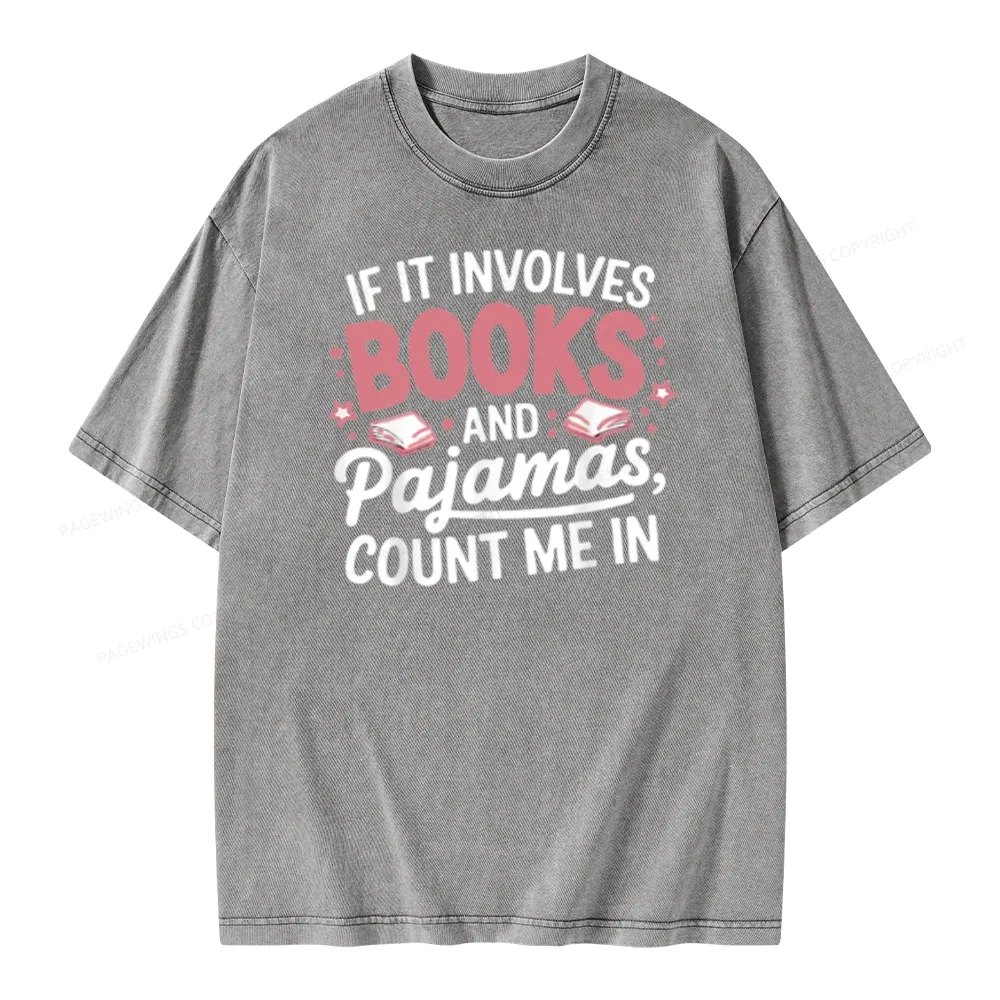 Pagewing  Lover Funny Book Reading Unisex Washed T-shirt