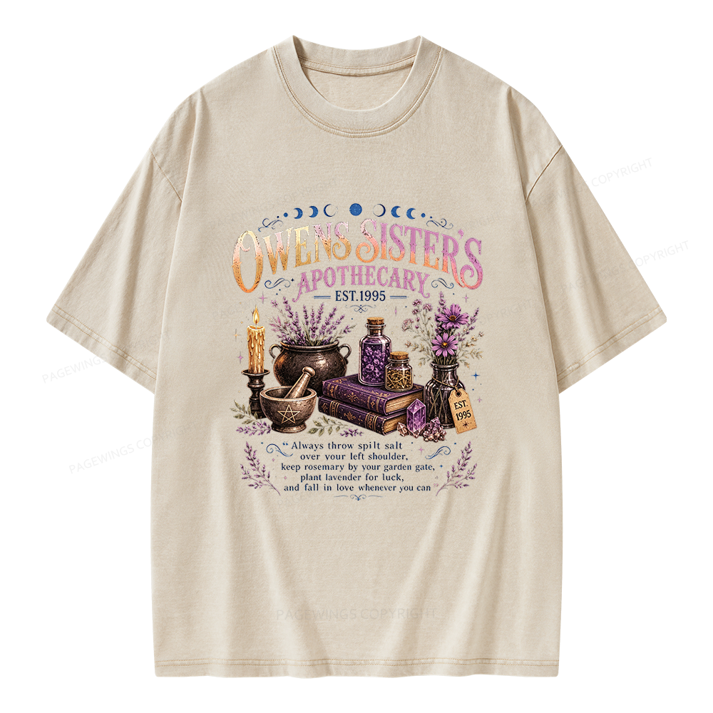 Pagewings Mystical Witchy Unisex Washed T-shirt