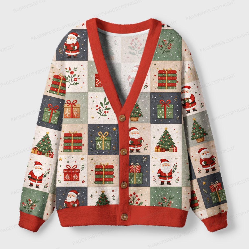 Pagewings Christmas Bookish Light Knit Unisex Cardigan Sweaters