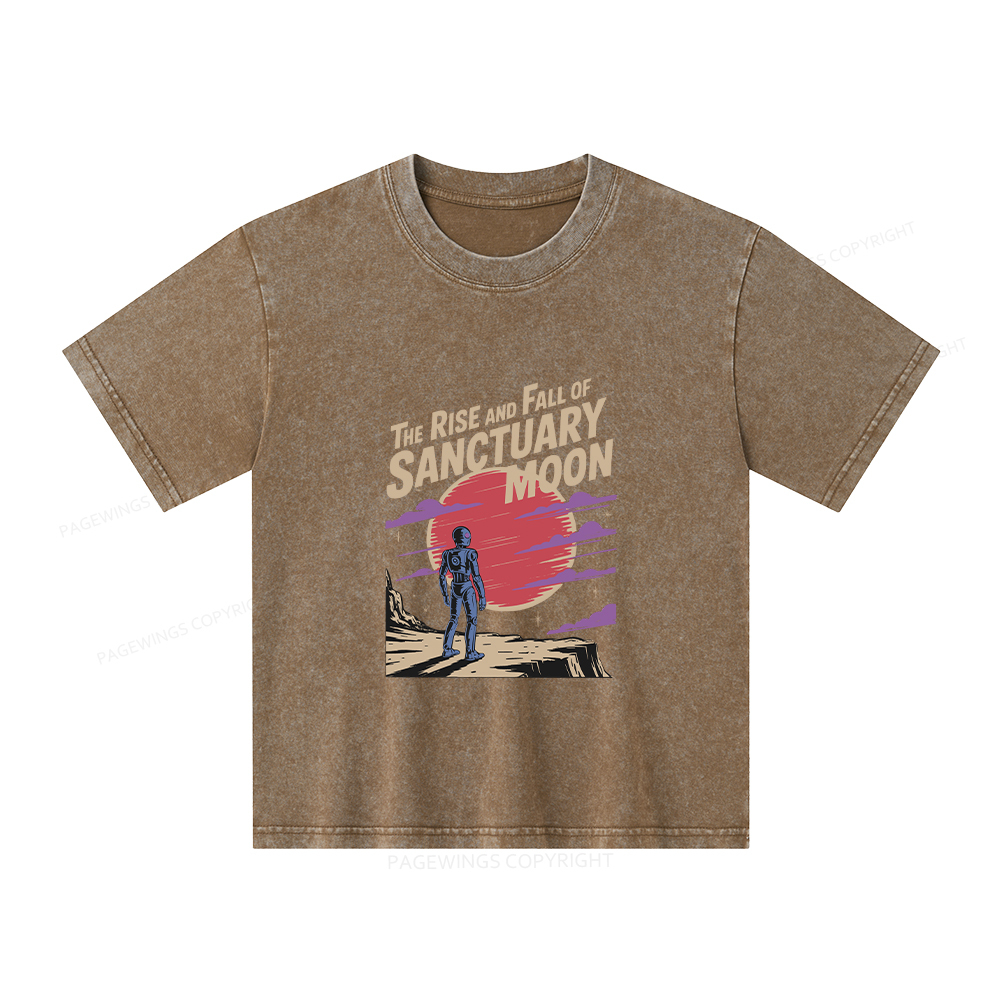 Pagewings The Rise And Fall Of Sanctuary Moon Unisex Kids Washed T-shirt