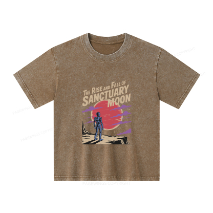 Pagewings The Rise And Fall Of Sanctuary Moon Unisex Kids Washed T-shirt