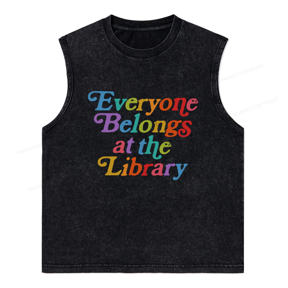 Pagewings Funny Raccoon Bookish Gift Unisex Washed Tank