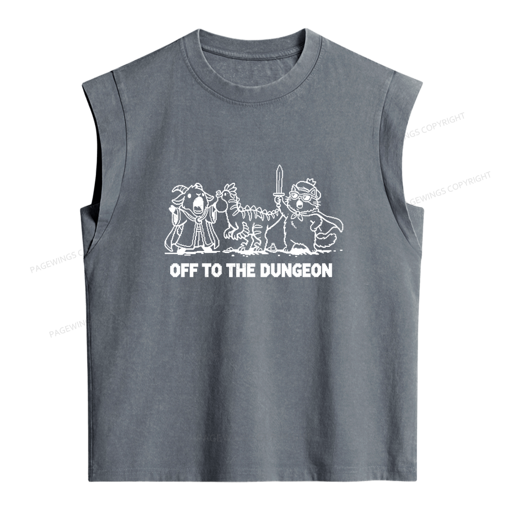 Pagewing Off To The Dungeon Women's Washed Tank Top