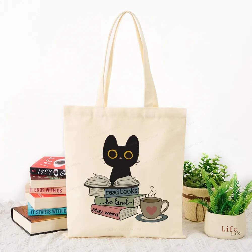Pagewings Read Books Be Kind Stay Weird Tote Bag