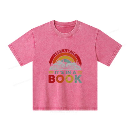 Pagewings  Take A Look It's In A Book Unisex Kids Washed T-shirt