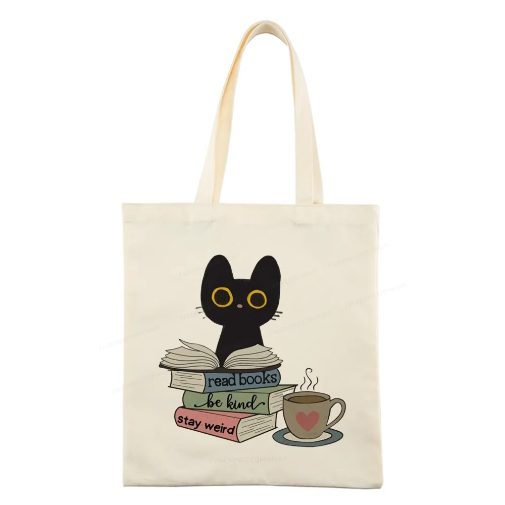 Pagewings Read Books Be Kind Stay Weird Tote Bag