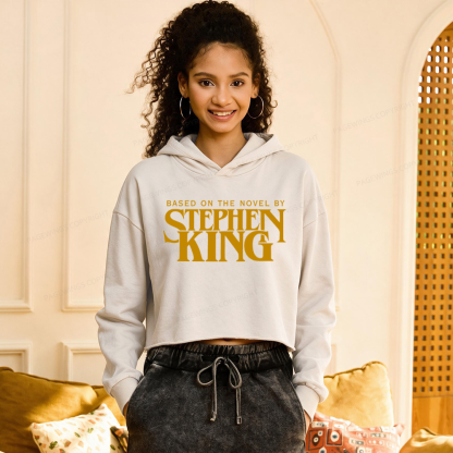 Pagewings Based On A Novel By Horror Writer Washed Crop Hoodie