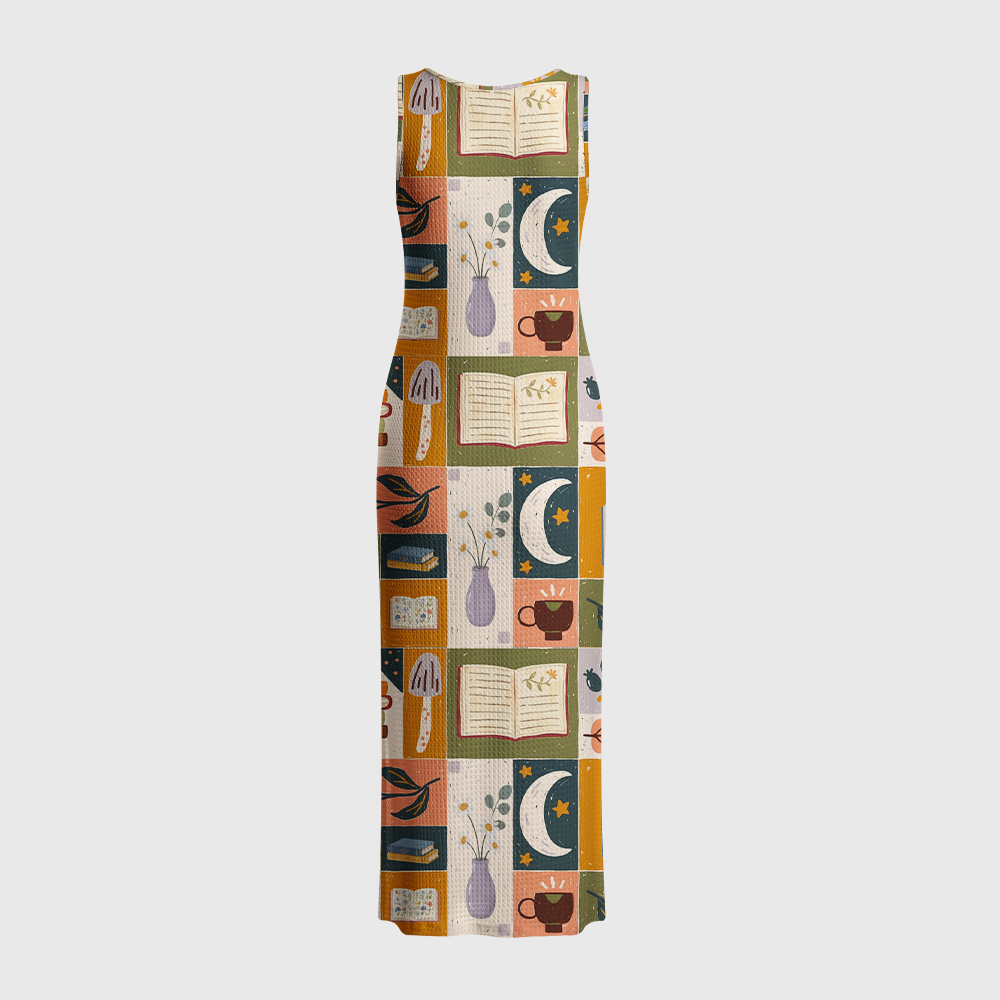 Pagewings Cozy Reading Crochet Maxi Dress