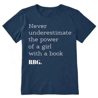 Pagewings Never Underestimate The Power Of a Girl With a Book Unisex Classic T-shirt