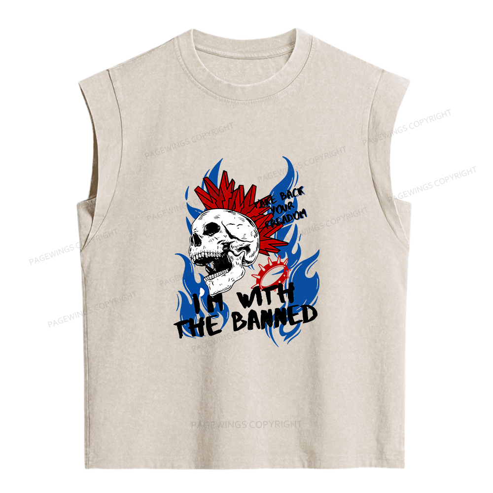 Pagewings Take Back Your Freadom Women's Washed Tank Top
