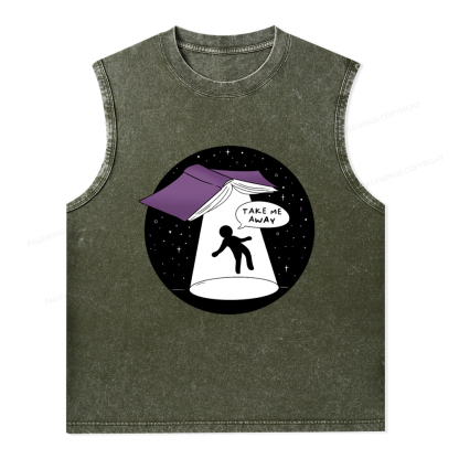 Pagewings Take Me Away Unisex Washed Tank Top