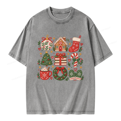 Pagewings Christmas Gift Unisex Washed T-shirt
