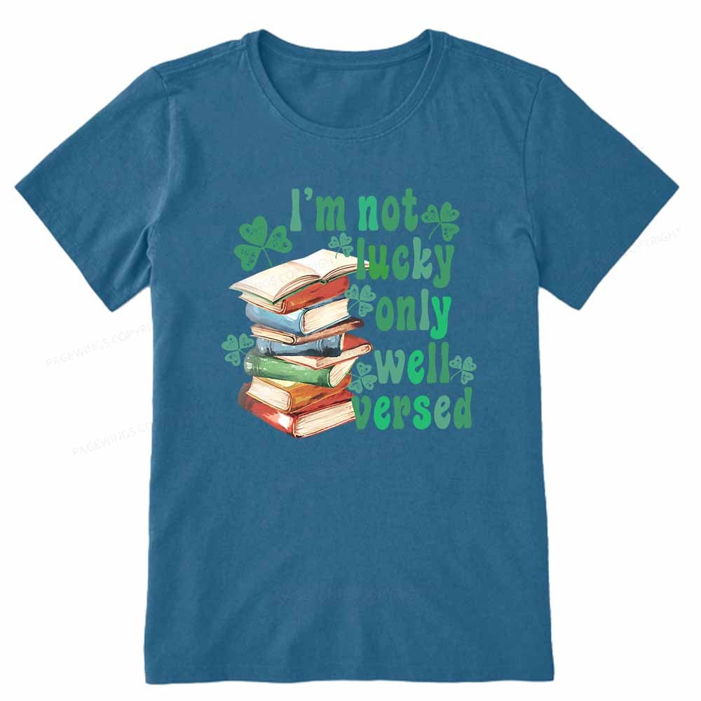 Pagewings St Patty Day Trendy Retro Book Shamrock Shirt Unisex Classic T-shirt