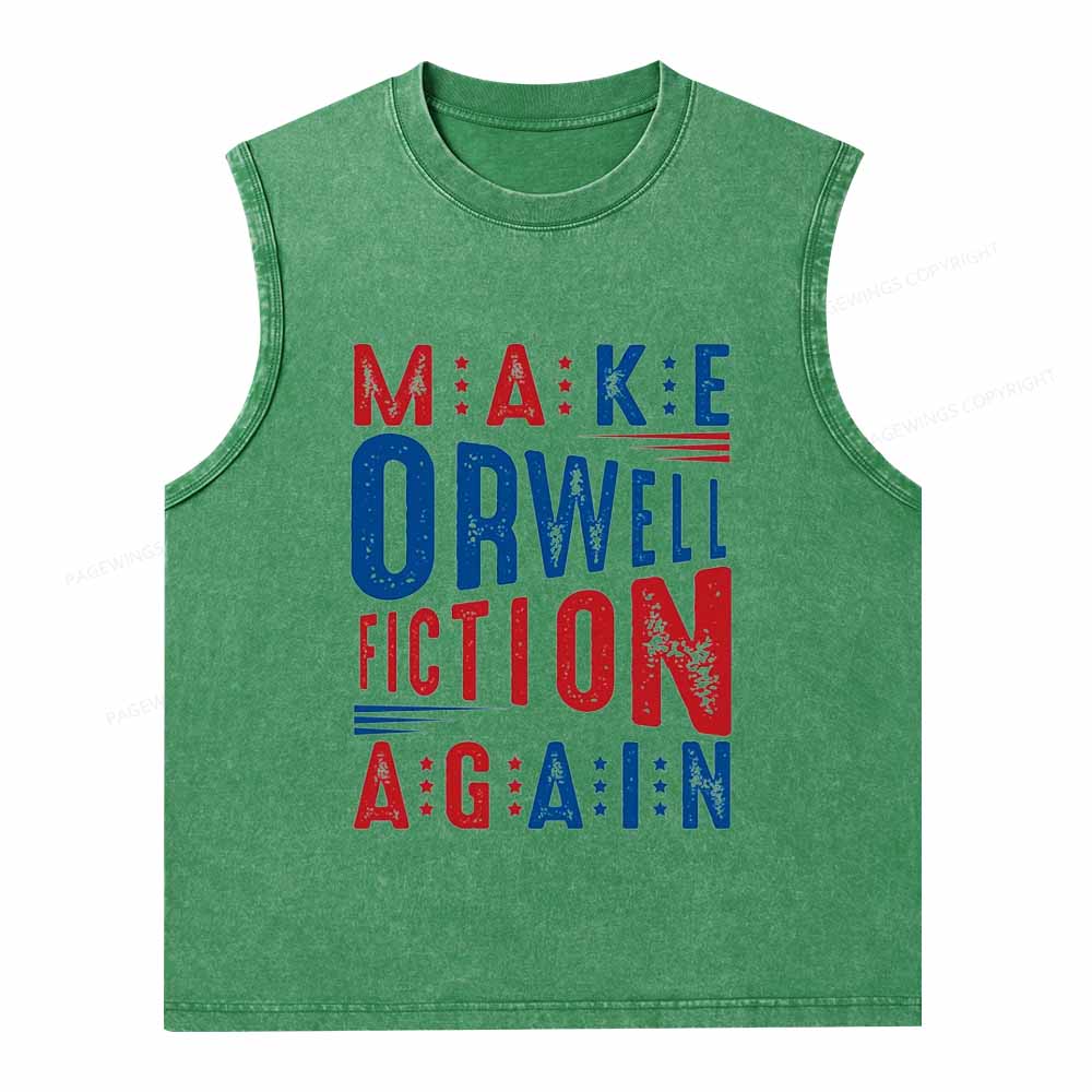 Pagewings 1984 Book Unisex Washed Tank Top
