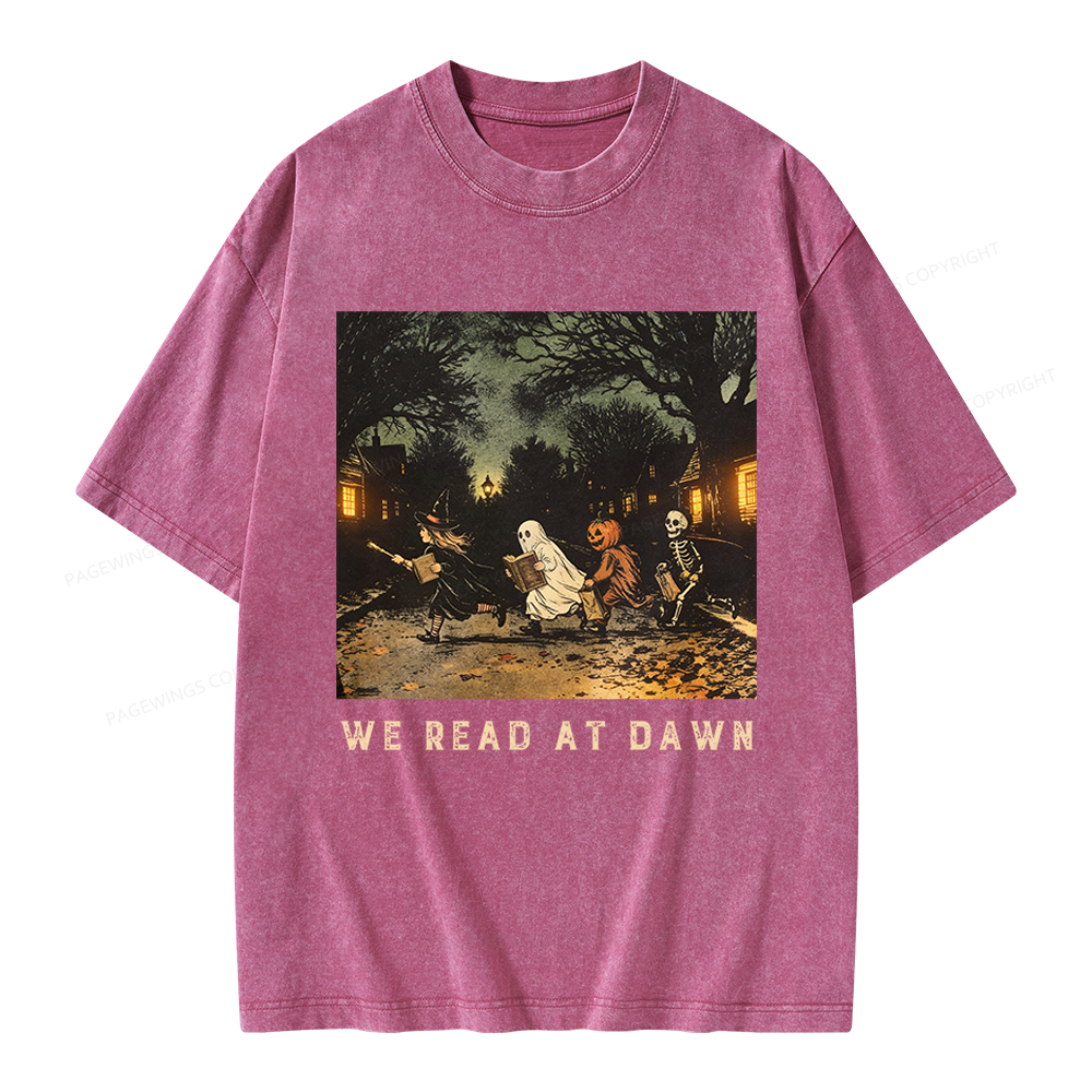 Pagewings We Read At Dawn Unisex Washed T-shirt