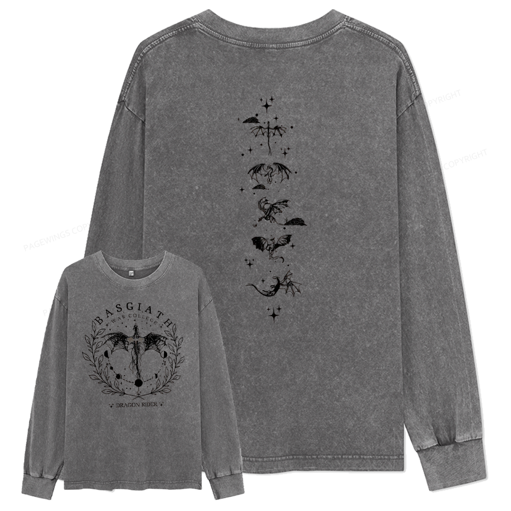 Pagewings Fantasy Team Unisex Washed Long Sleeve T-shirt