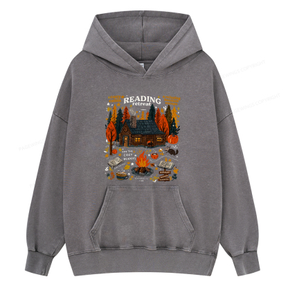 Pagewings Reading Retreat Unisex Washed Hoodie