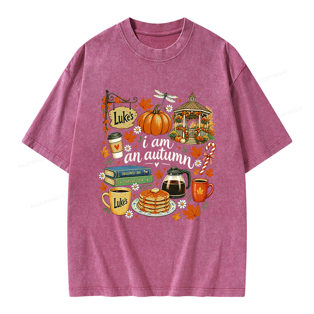 Pagewings I Am an Autumn Unisex Washed T-shirt