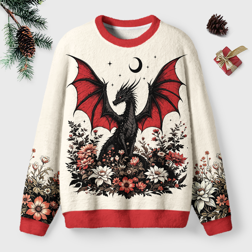 Pagewings Book Dragon Unisex Ugly Light Knit Sweatshirt