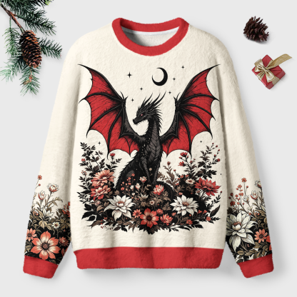 Pagewings Book Dragon Unisex Ugly Light Knit Sweatshirt