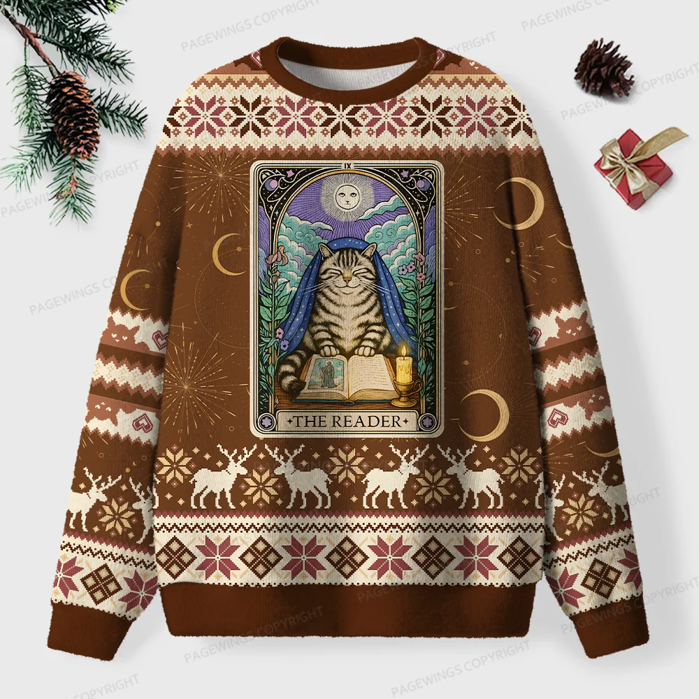 Pagewings The Reader Unisex Ugly Knit Sweatshirt