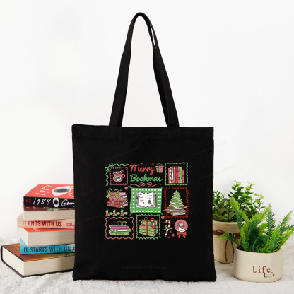 Pagewings Christmas Book Tote Bag