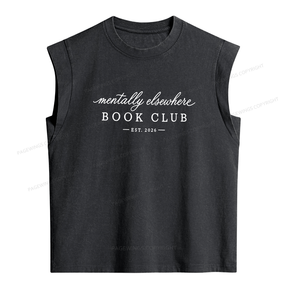 Pagewings Mentally Elsewhere Women's Washed Tank Top