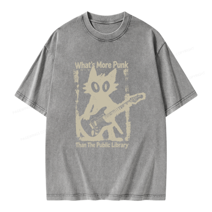 Pagewings What’s More Punk Than The Public Library Unisex Washed T-shirt