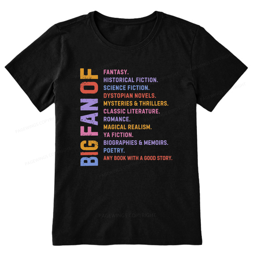 Pagewings Big Fan of Books Unisex Classic T-shirt