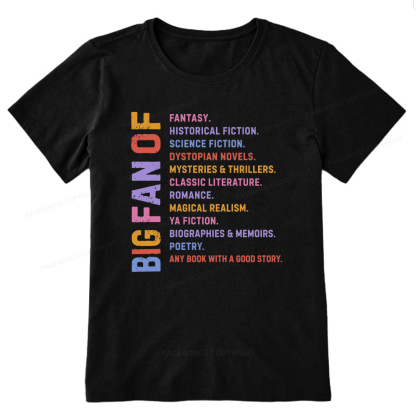 Pagewings Big Fan of Books Unisex Classic T-shirt