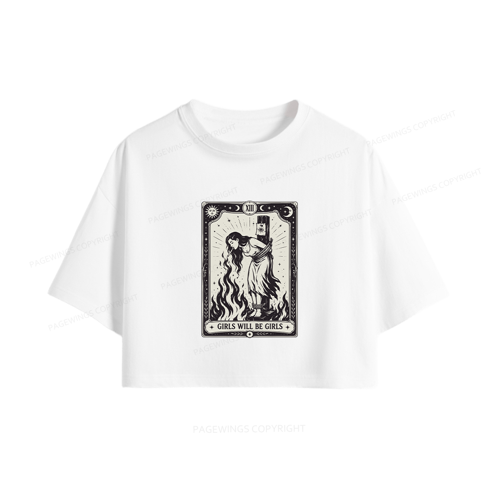 Pagewings Girls Will Be Girls Women Crop Tops