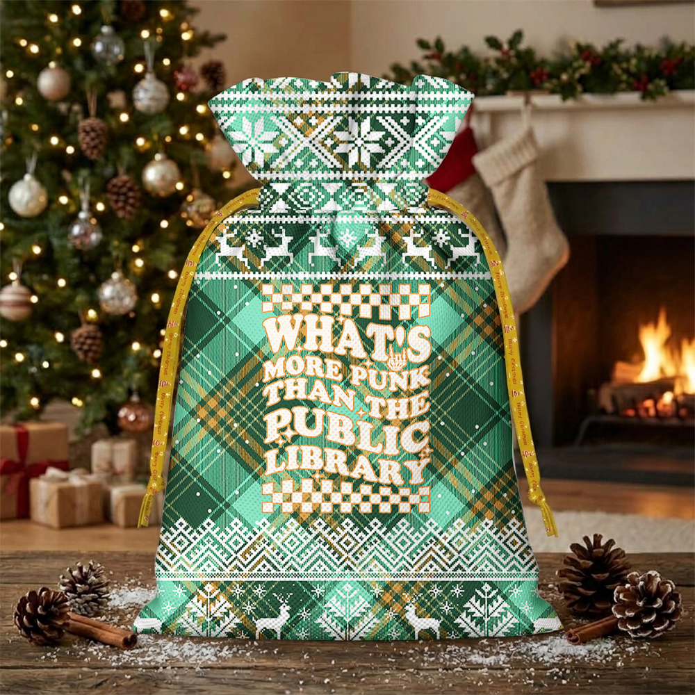 Pagewings What’s More Punk Than The Public Library Christmas Santa Sack
