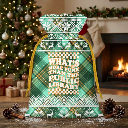 Pagewings What’s More Punk Than The Public Library Christmas Santa Sack
