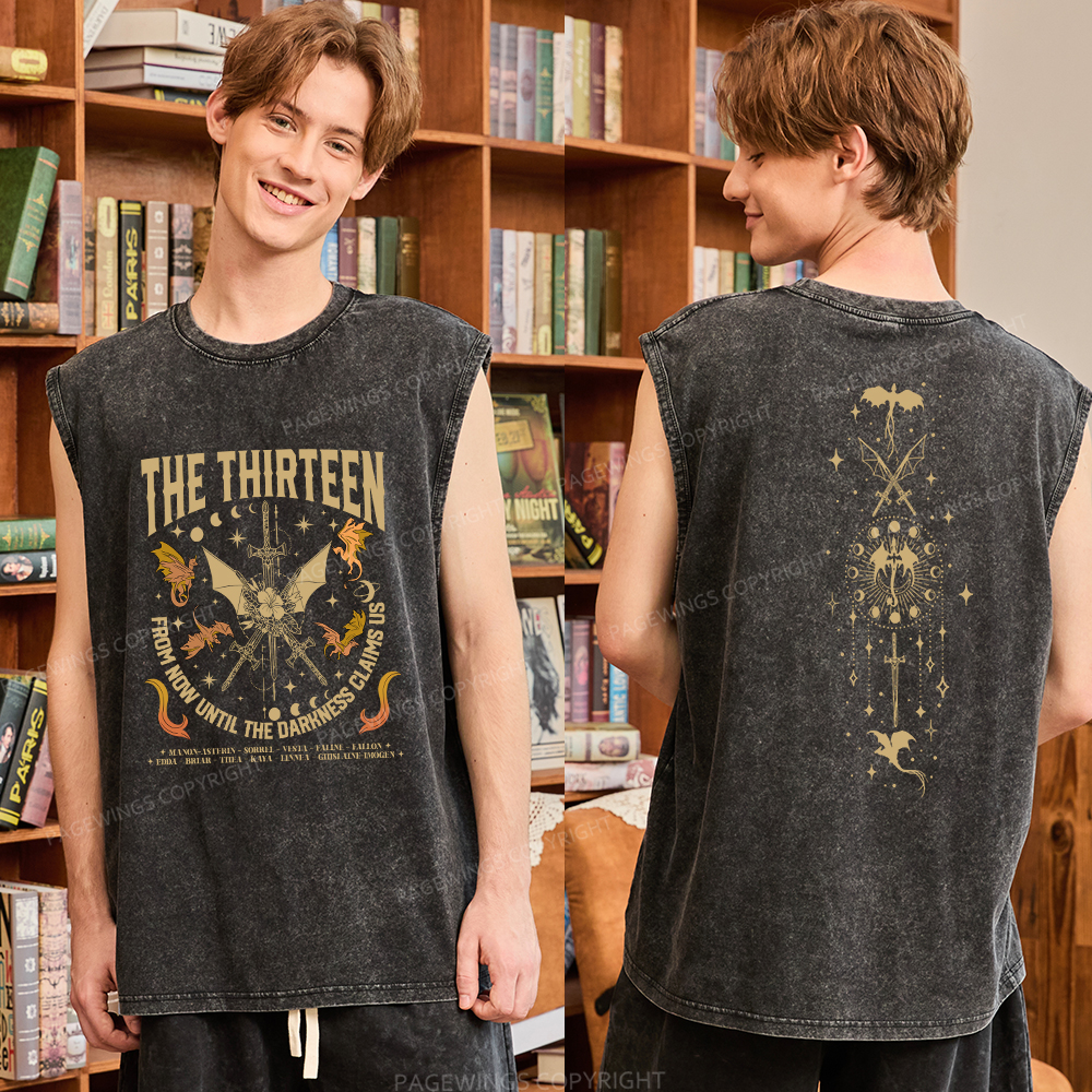 Pagewings Until The Darkness Claims Us Unisex Washed Tank Top
