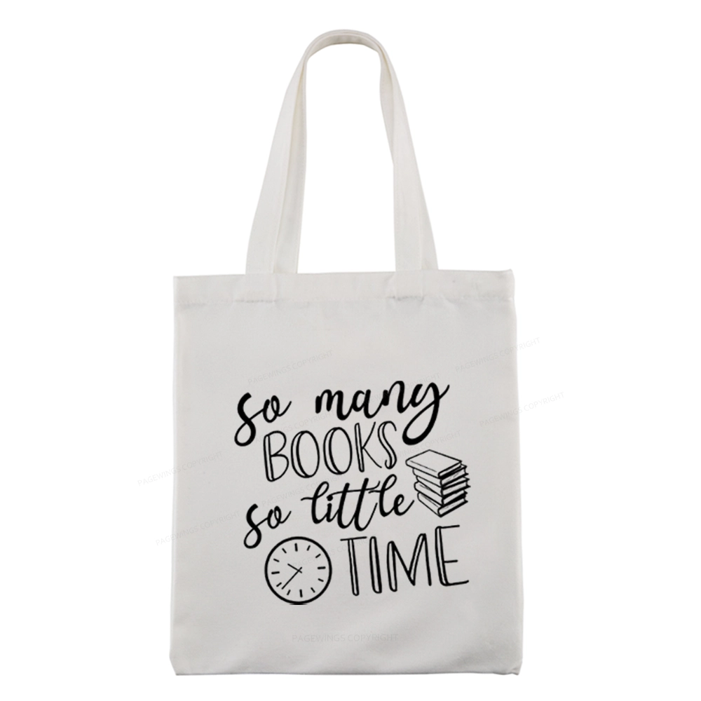 Pagewings So Many Books So Little Time Tote Bag
