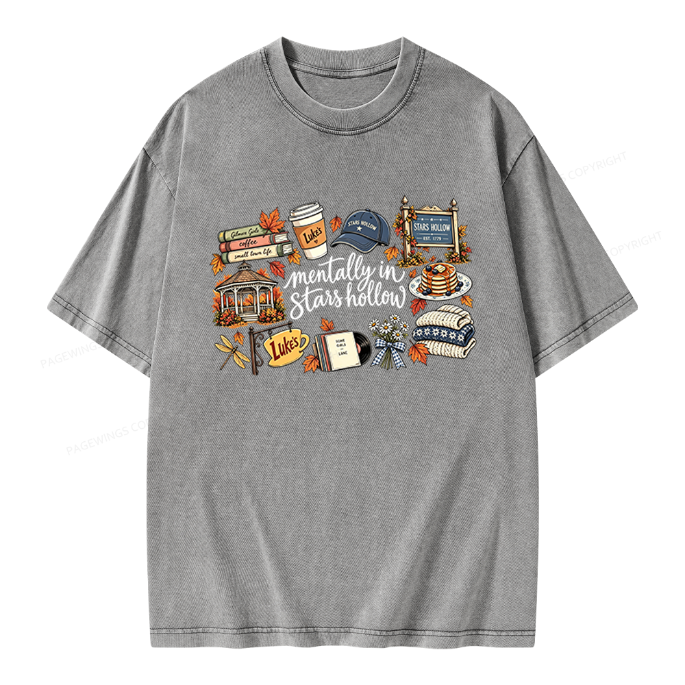 Pagewings Stars Hollow Unisex Washed T-shirt