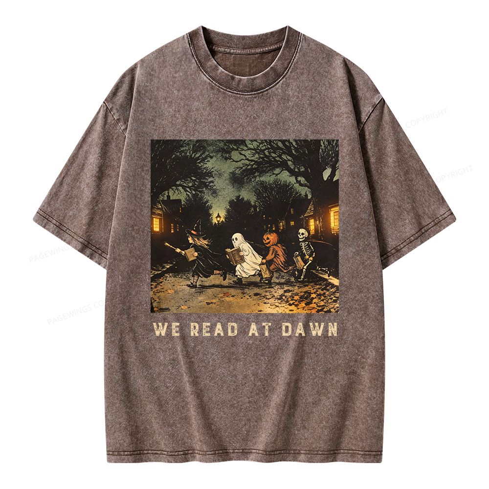 Pagewings We Read At Dawn Unisex Washed T-shirt
