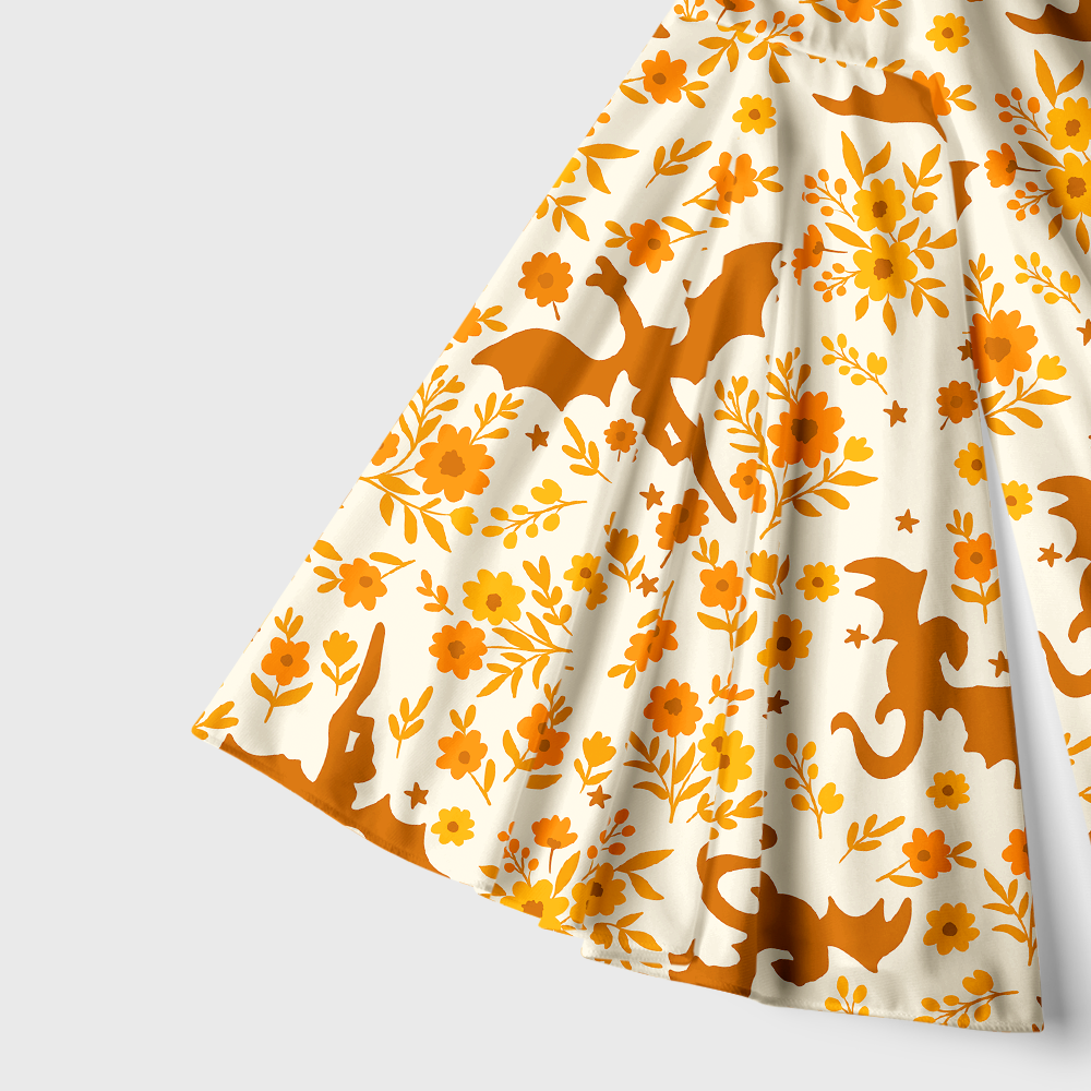Pagewings Fantasy Bookish Bell Sleeve Dress