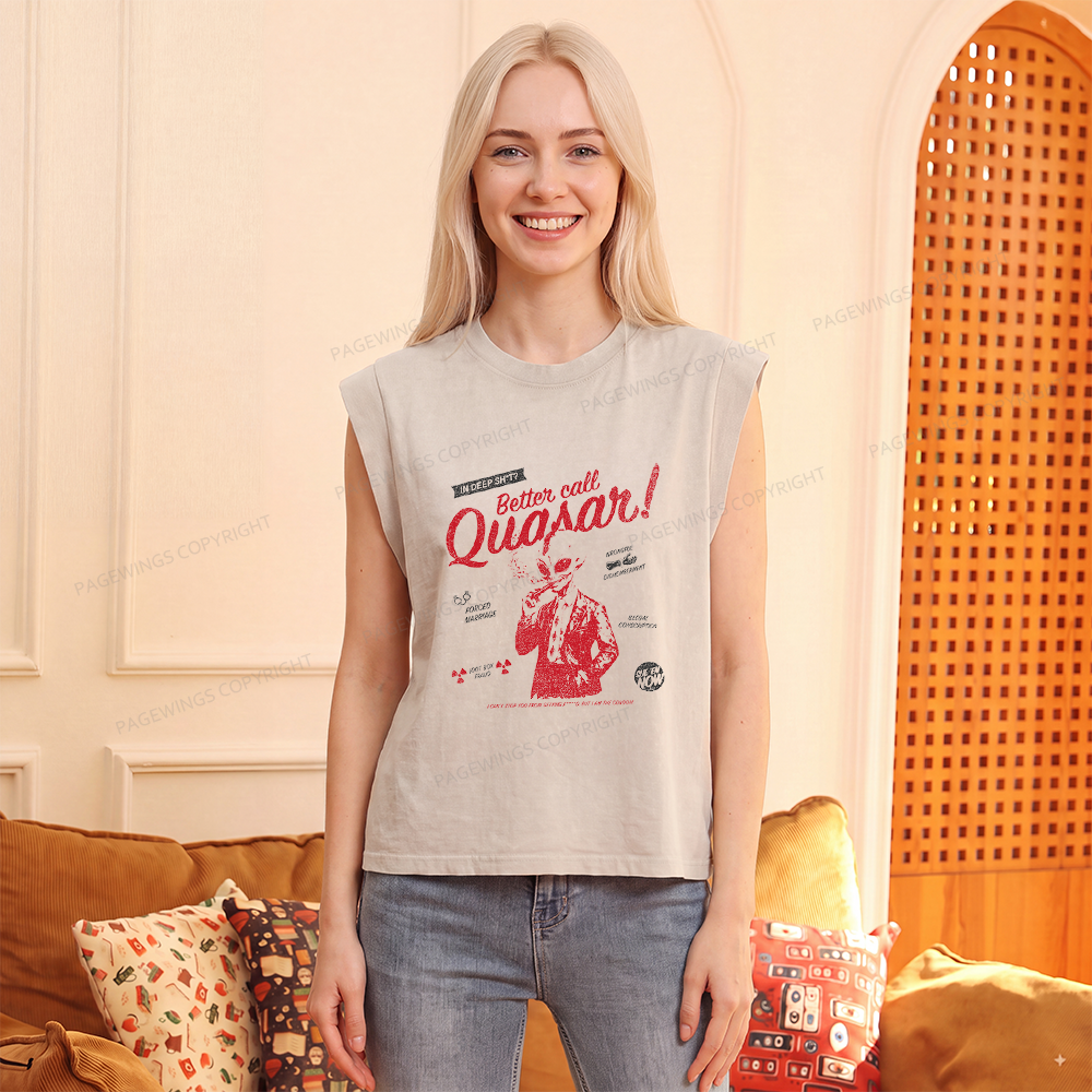Pagewings Sci Fi Bookish Women's Washed Tank Top