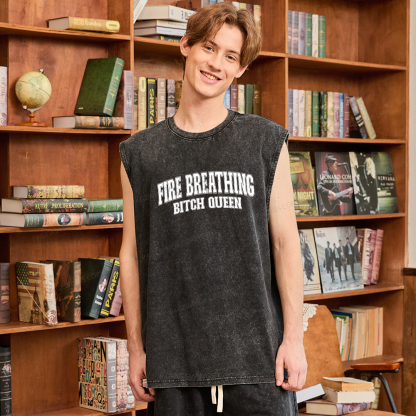 Pagewings Bookish Queen Unisex Washed Tank Top